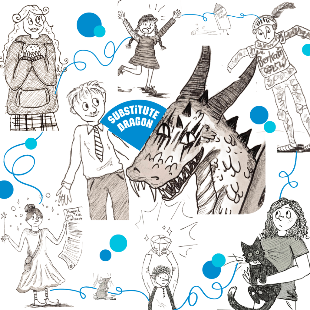 Substitute Dragon character collage.